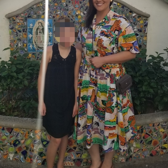 VTG 80s Together! Southwestern Print Midi Dress - Picture 14 of 16